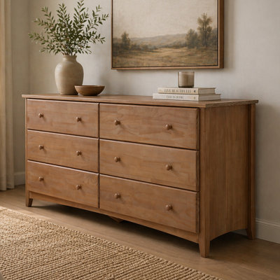 Commode 6 tiroirs en pin
