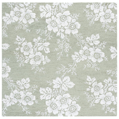 Hand-Tufted Wool Floral Rug