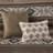 5 Piece Stripe Herringbone Comforter Set With Throw Pillows Brown Full/Queen