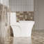 Toilette une pièce à chasse double 1,1 / 1,6 GPF, siège allongé, fermeture en douceur, hauteur 17 po ADA-119342439