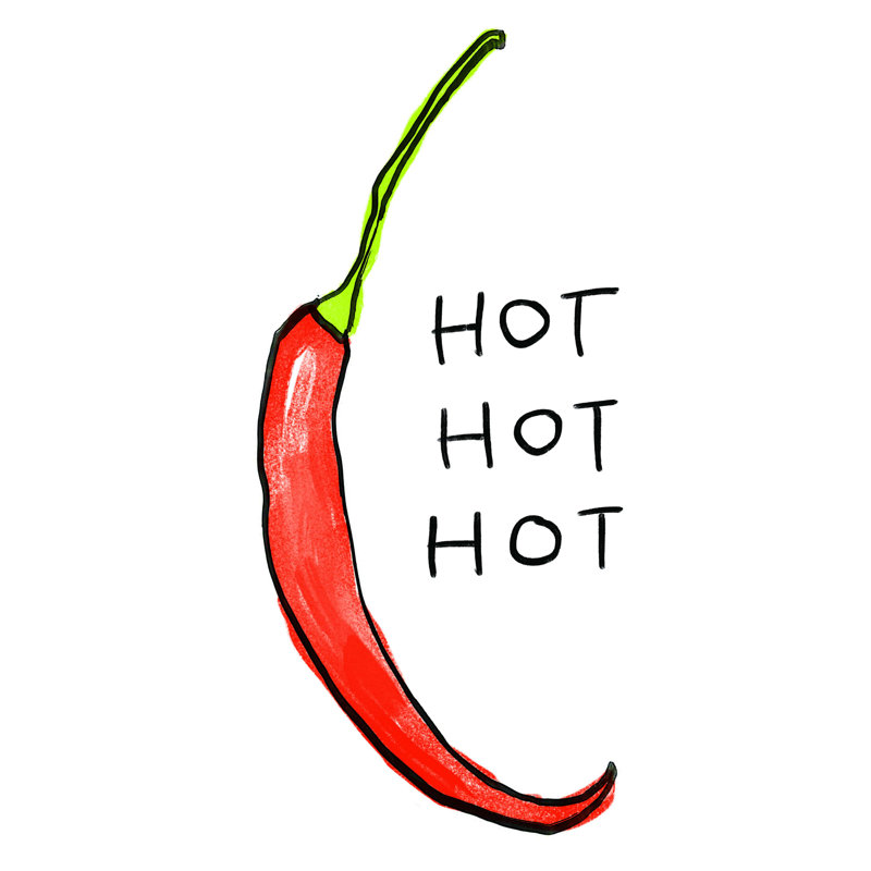 Hot Pepper - impression sur toile tendue, H 16 po x l 12 po
