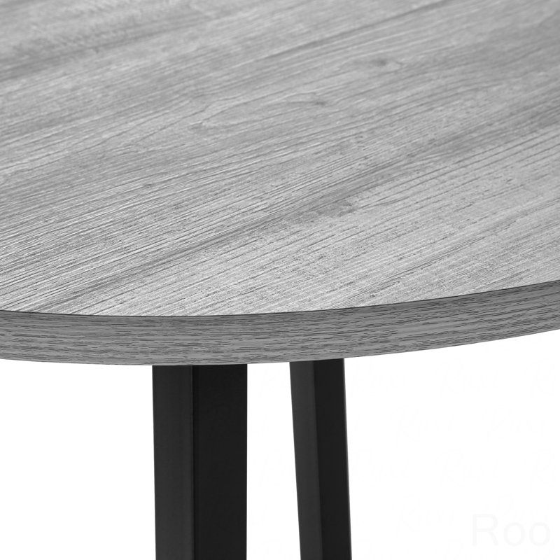 Ensemble de table de salle à manger, ensemble 3 pièces, petit, abattant 35 po, Noir, Noir/gris, Gris