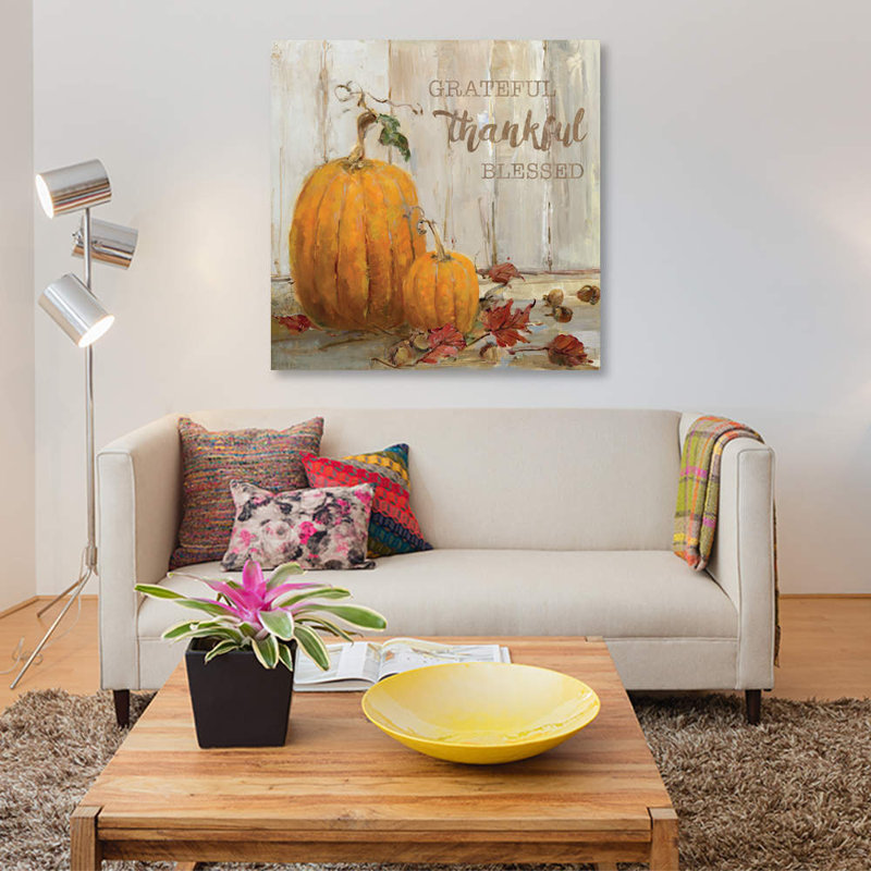 «Pumpkin Patch I», impression sur toile, H 18 po x l 18 po x P 1,5 po, Pas de tapis, Toile tendue