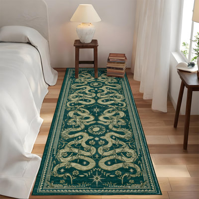 Snakes Machine Washable Area Rug Non Slip Wild Life Serpent Print Rug Low Pile Aesthetics Carpet for Living Room Bedroom Office