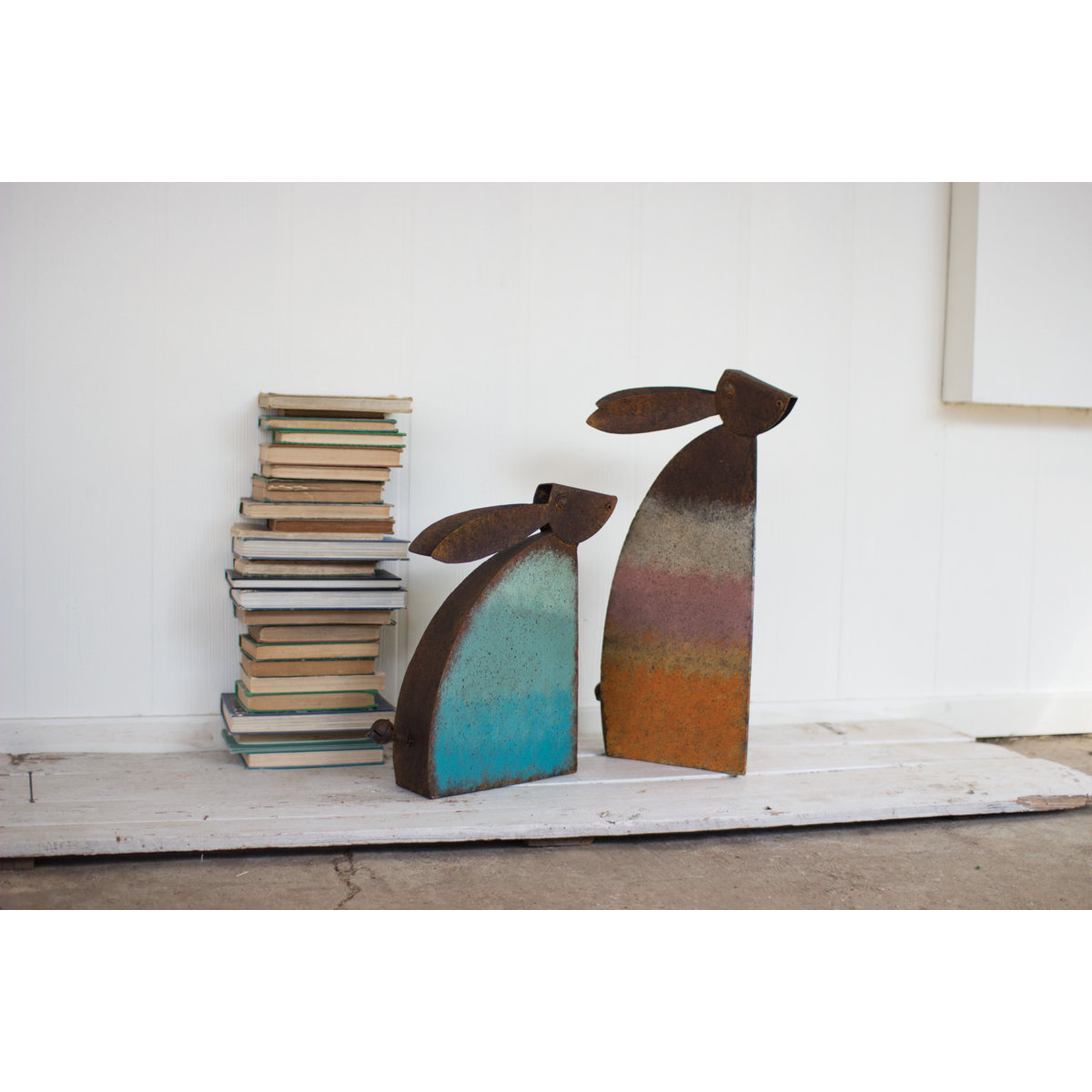 Laurel Foundry Modern Farmhouse® Juno Rustic Metal Rabbit 2 Piece ...