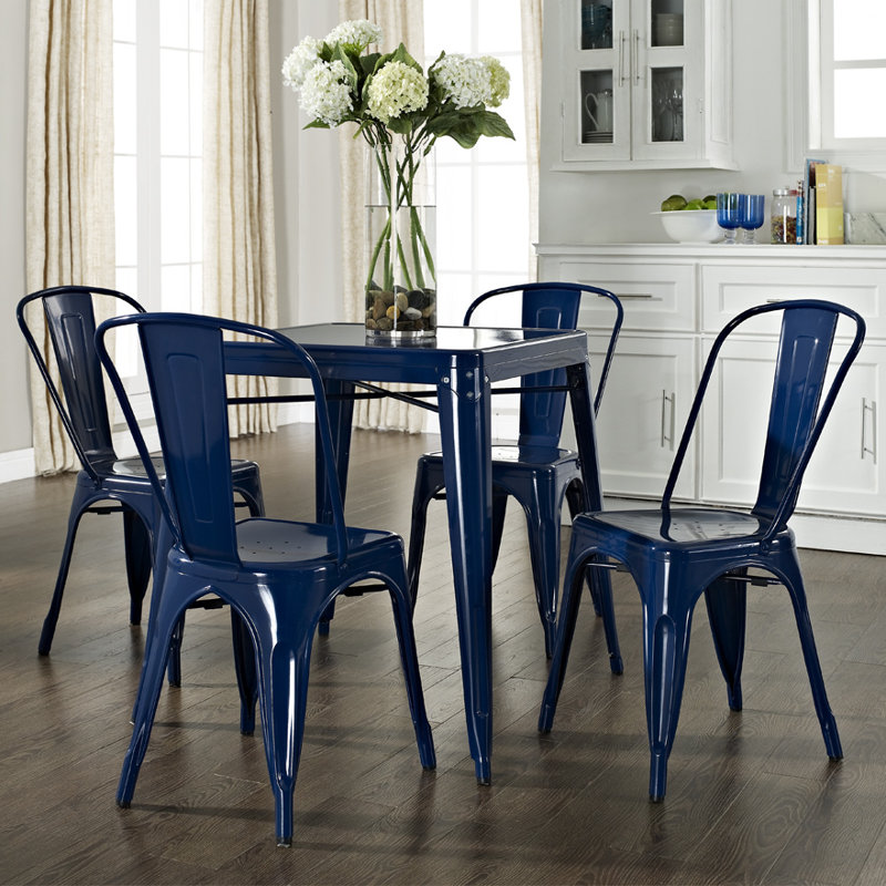 Table de salle à manger Agamveer, bleu