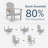 Pakkdiarie Set of 4 HDPE Stackable Adirondack Chairs with Cup Holders, All-Weather Outdoor Patio Chairs-1803586830
