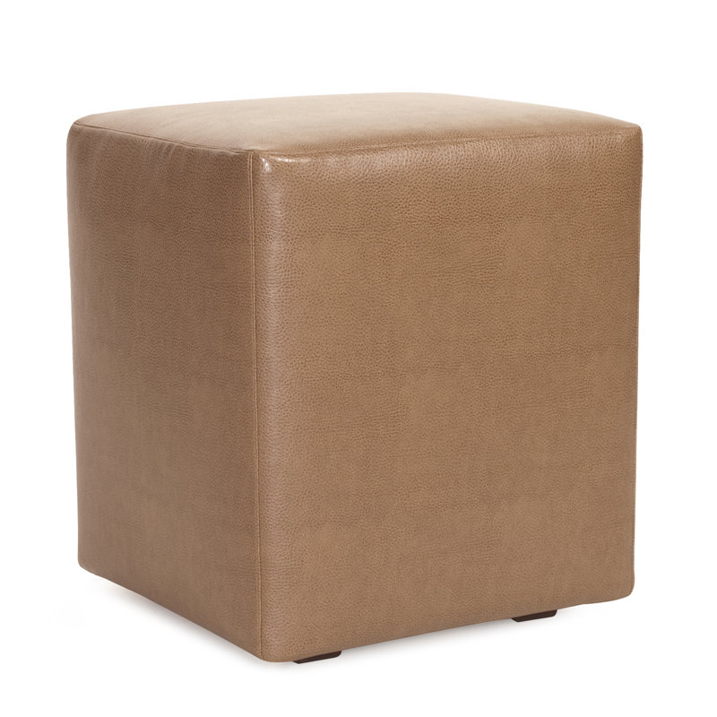 Azemar Box Cushion Ottoman Slipcover, Avanti Bronze