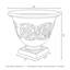 Pot de fleurs d'extérieur rond en polyrésine de 16 po x 16 po x 13 po Darcy