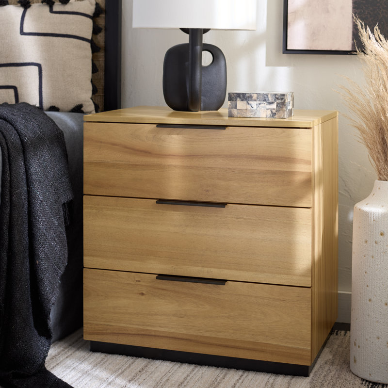 3 - Drawer Nightstand, Natural