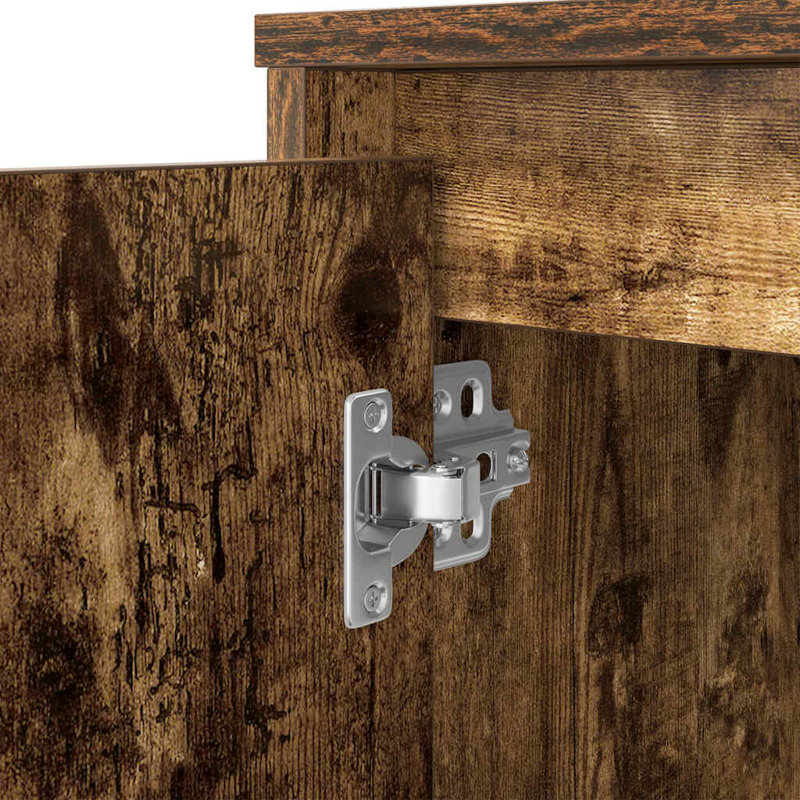 Desk 120X42x76 Cm Engineered Wood, Smoked Oak