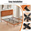 Heavy Duty Metal Platform Bed Frame with Headboard, No Box Spring Needed, Sturdy Steel Slat Support-437607571-469069805