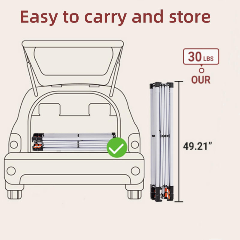10x10ft Easy Pop-Up Canopy, Outdoor Screen Tent with Mesh Mosquito Netting Side Walls, Pop Up Tent, Waterproof Outdoor Screen Shed for Camping Picnic Party Deck Yard Events