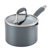 Anolon Advanced Home Hard Anodized Nonstick Saucepan With Straining Lid, 2 Quart