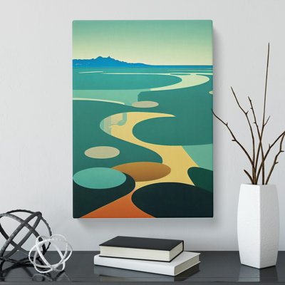 Hawi Pond Abstract - Wrapped Canvas