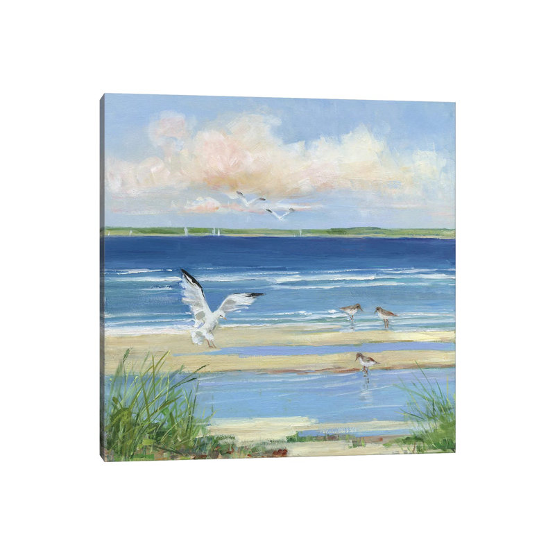 Beach Combing I by Sally Swatland - Wrapped Canvas Print, 30.48 cm H x 30.48 cm W