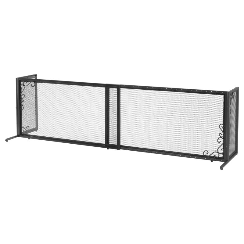 Barrière pour animaux autoportante, Noir, l 26 po