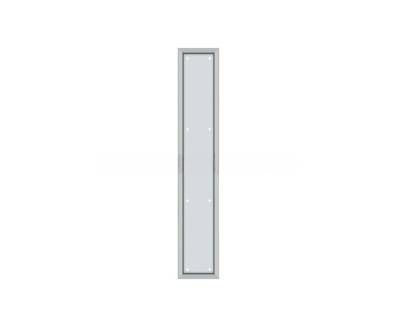 Door Sweep, Polished Chrome