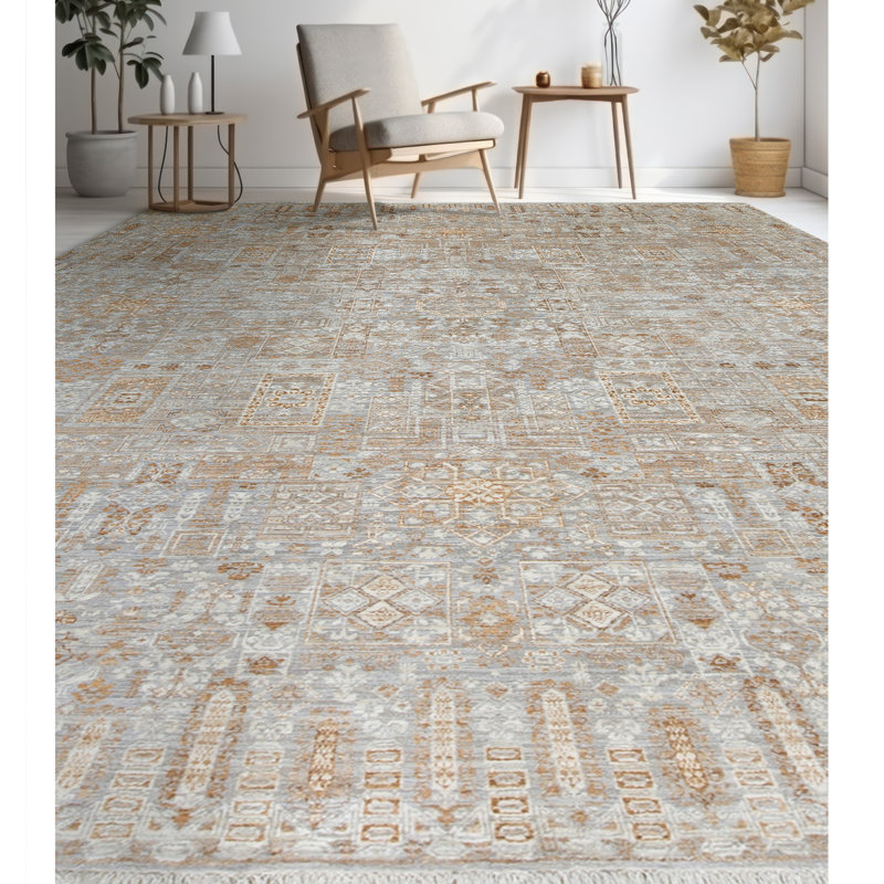 Hand-Knotted High-Quality Rust Area Rug