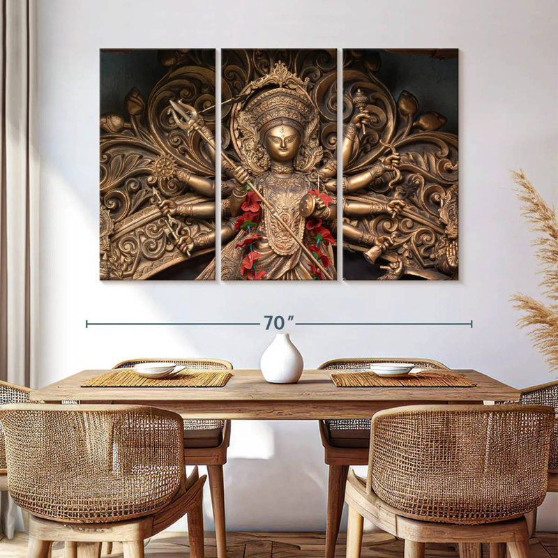 Adella Durga Puja, 42" H x 65" W