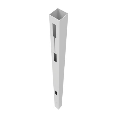 Horizontal Fence Boardwalk 5 in. x 5 in. x 108 in. White Vinyl End Post
