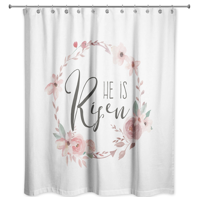 Perea He Is Risen Shower Curtain