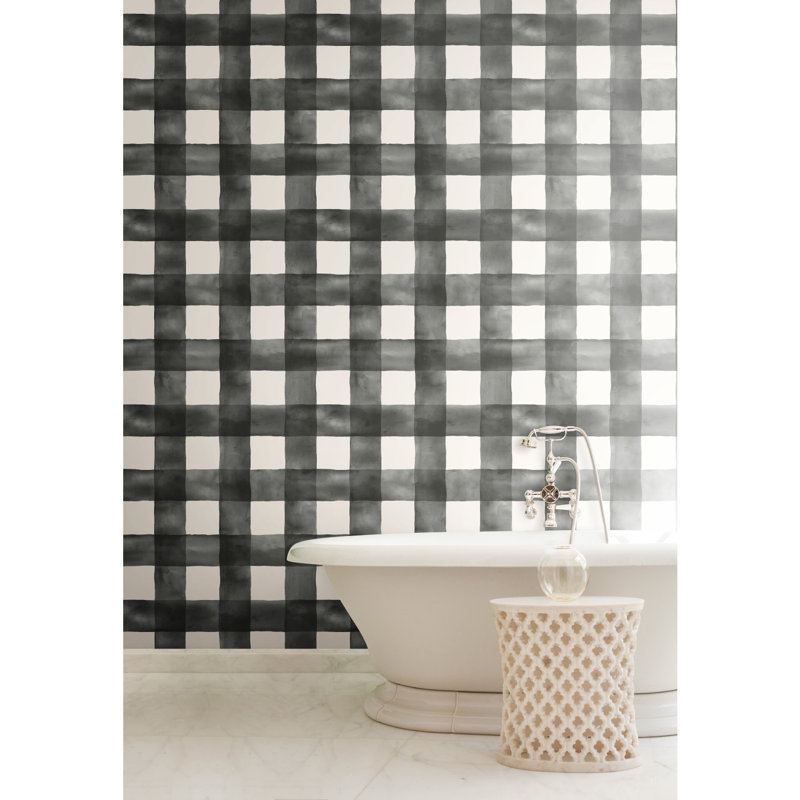 Rouleau de papier peint L 33 pi x l 20,5 po, Noir / blanc