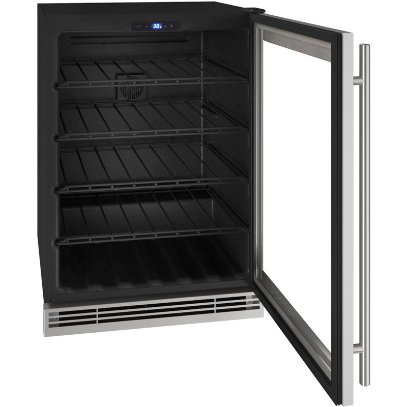 U-Line Single Zone 24'' Built-In 38 Bottle Wine Refrigerator with Reversible Door