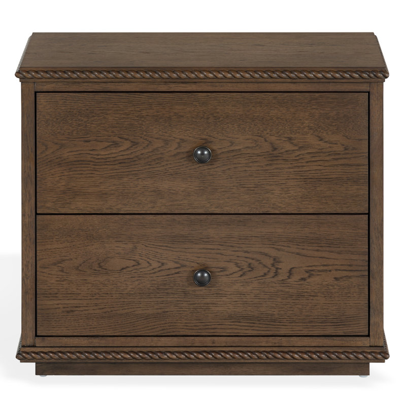 Octavian Rope Detail Nightstand, Dark Walnut