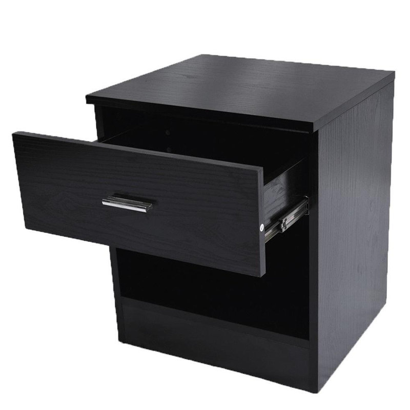 Fitzgibbons 15.75'' W Nightstand, Black