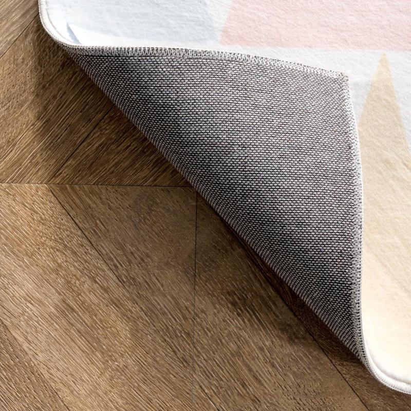 Tapis bleu / blanc Maestas Daydream, Rectangle 5 pi x 8 pi