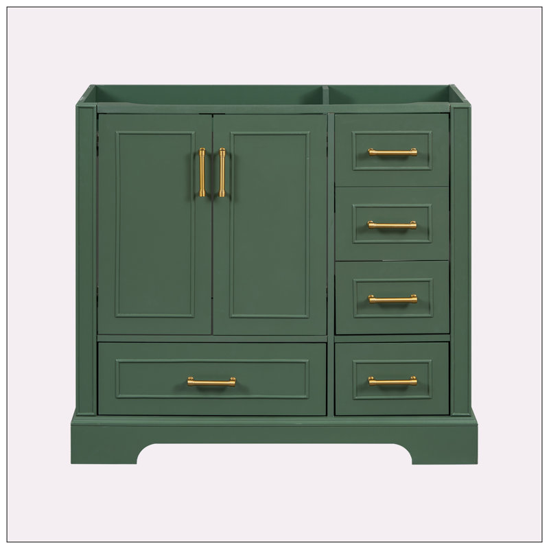 35.40'' Single Bathroom Vanity Base Only, Green