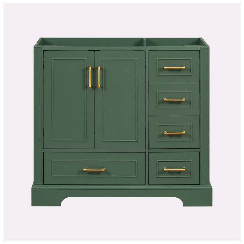 Base de meuble-lavabo simple 35,40 po seulement, Vert
