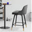 Tabouret de bar et de comptoir pivotant rembourré de 26 po / 29 po avec structure en métal solide et dossier en velours-28795500-12072510