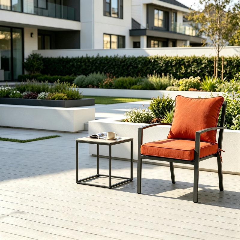 Coussins 19 po x 19 po x 4 po pour l'extérieur / intérieur (ensemble de 1), coussins de siège et de dossier toutes saisons pour meubles de patio