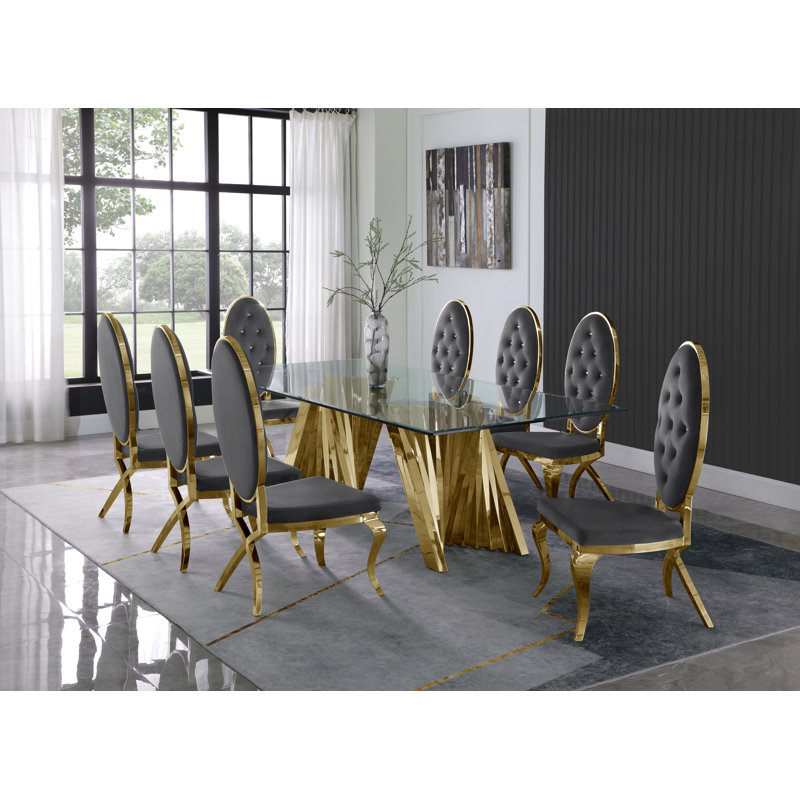 Ensemble repas 9 pièces 9 pièces, Argent, Gris foncé