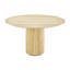 Table de salle à manger ronde en bois naturel cannelé