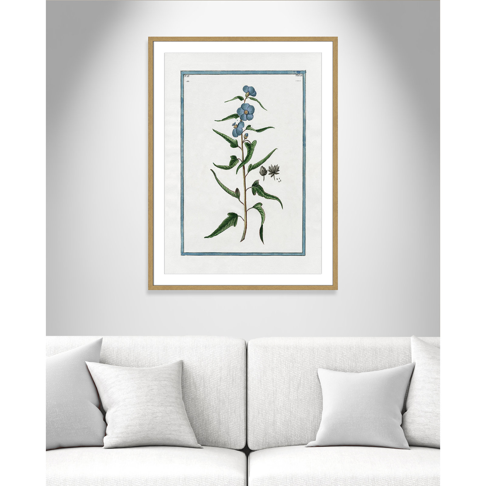 Shabby Elegance Botanical I - Framed Art Full Bleed, 25.5" W x 35.5" H, Natural Framed