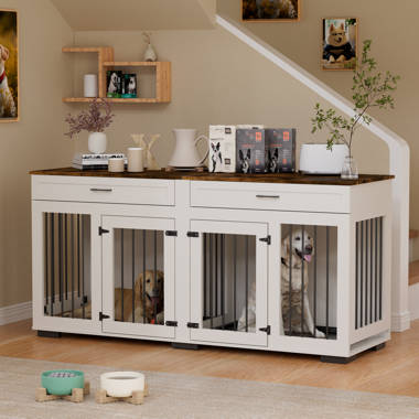 GDLF Large Dog Crate Furniture-Style Indoor Heavy Duty Kennel with Sto –  shopGDLF
