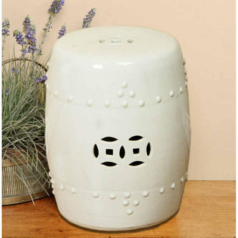 Asa Garden Stool, White