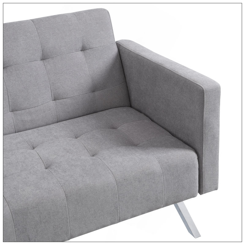 Canapé-lit Canapé-lit convertible gris clair pliable, Gris clair
