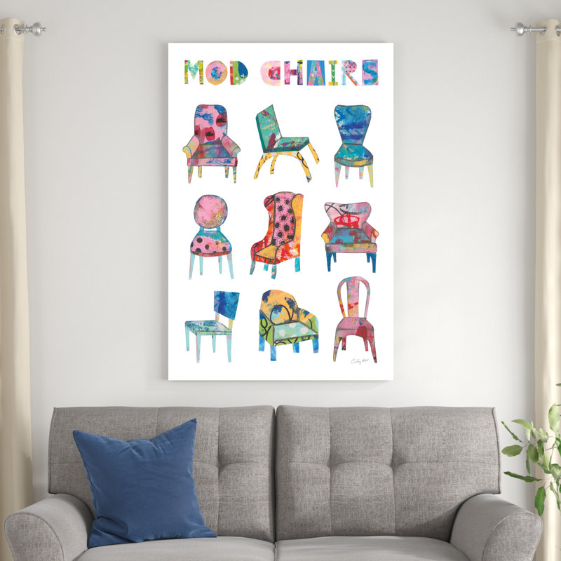 " Mod Chairs Nine Up ", 32" H x 48" W x 1.25" D