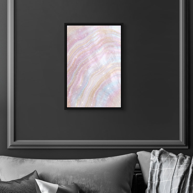 Blush Seashell Canvas Nautical & Beach Print by Oliver Gal, Black Frame, 10 x 15, 37"H x 25"W, Black Floater Frame