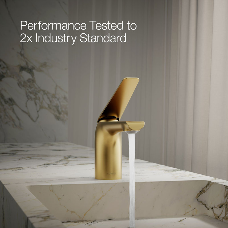 Avid 1.2 Gpm Single-Handle Faucet, Vibrant Brushed Moderne Brass