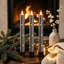 Unscented Flameless Taper Candle with Plastic Holder-1743235062