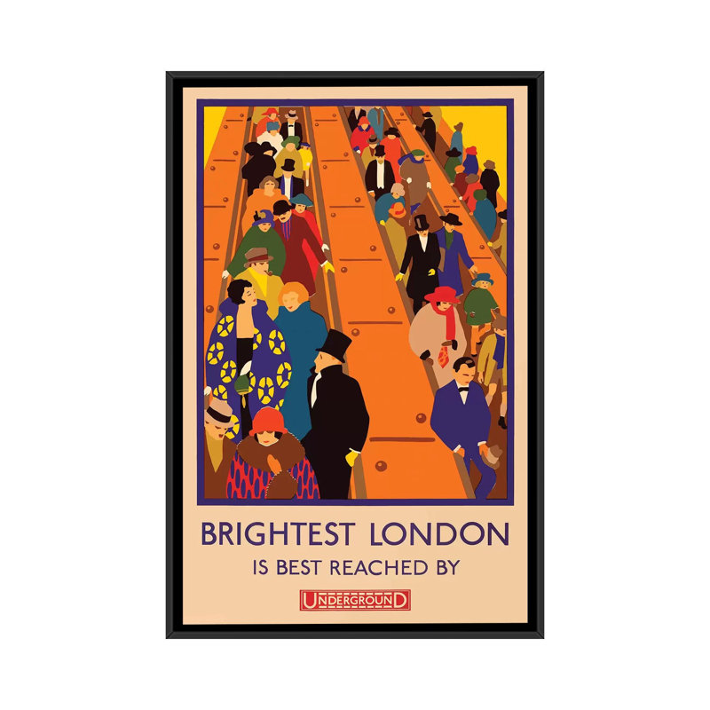 « london souterrain, la plus vive londres », reproduction d’impression sur toile, H 26 po x l 18 po x P 1,5 po, Pas de tapis