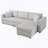 Comfortable 3-Person Modular Sofa With Stylish Storage Function