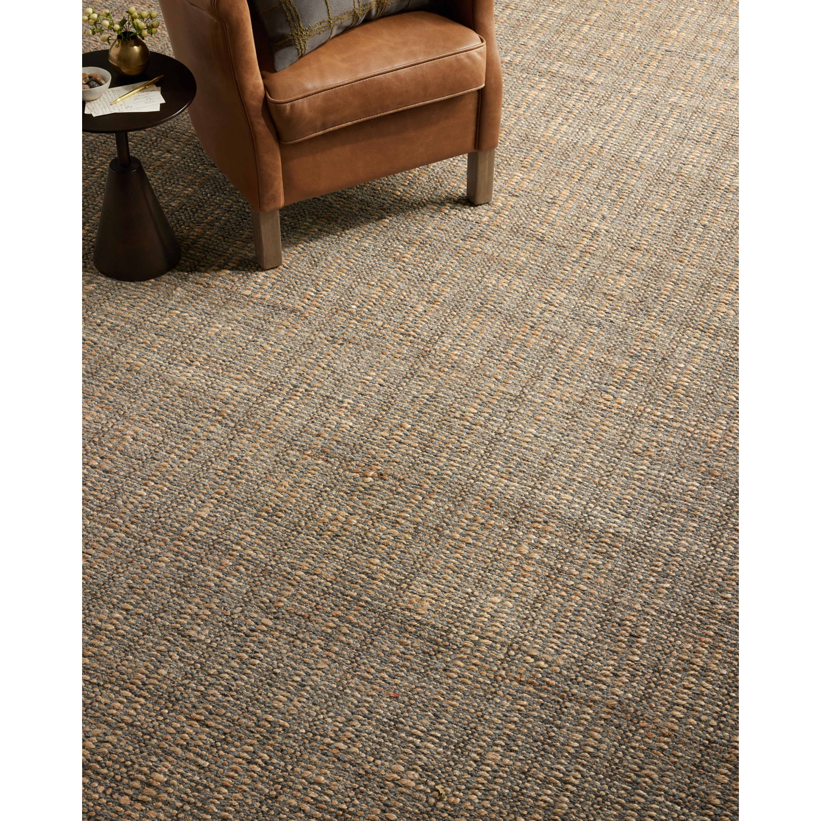 Jean Stoffer x Loloi Cornwall Charcoal / Natural Area Rug, Rectangle 7'9" x 9'9"