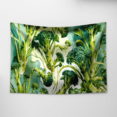 Tapisserie murale légumes choux broccoli