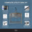 TFH-3622-SS 36'' L x 22'' W Free Standing Laundry Sink with Faucet